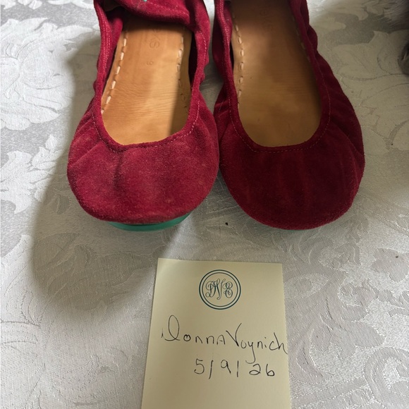 Tieks Shoes - Tieks red rouge Suede Ballet Flats